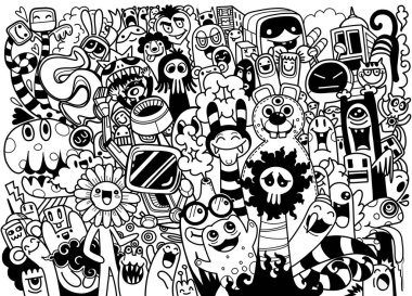 Sevimli Korkunç Cadılar Bayramı Canavarlar ve Şeker , Komik sevimli monst seti