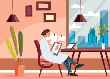 Doktorların tıbbi konseptleri, hastane doktorlarının muayenehanesinde çalışan genç erkek doktorlar, virüs hastalıklarının tedavisini araştırmalar.