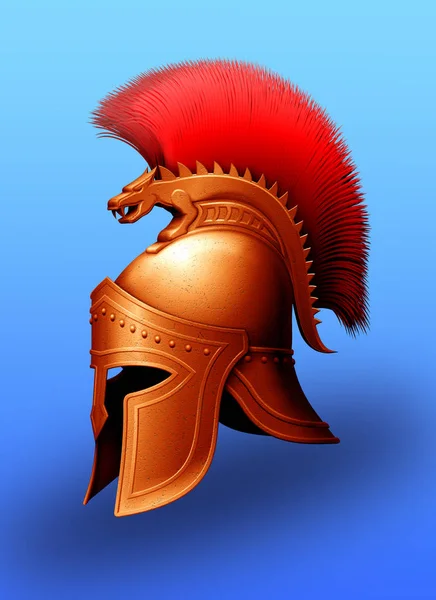 Griekse bronzen helm Rechtenvrije Stockfoto's