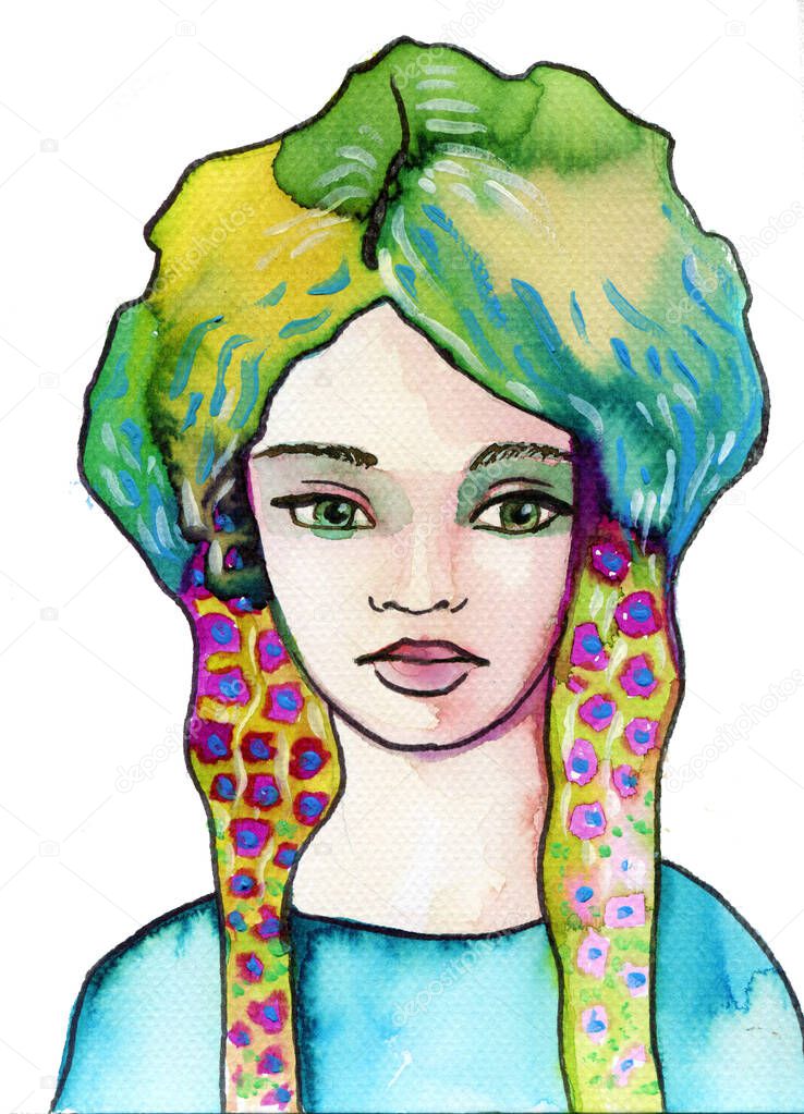 Illustration of women in colorful colors.