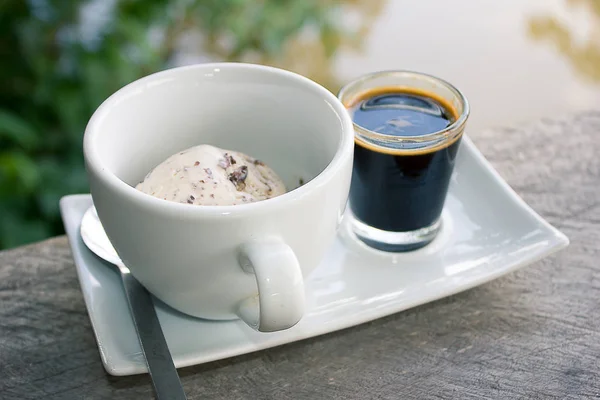 Café Affogato con helado — Foto de Stock