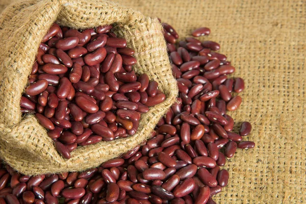 Red bean in sack — Stock Photo, Image
