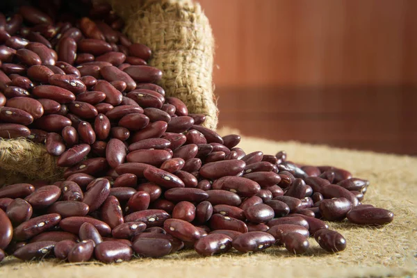 Red bean in sack — Stock Photo, Image