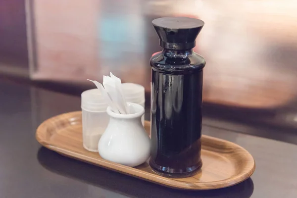 Small glass bottle for sauce Shoyu