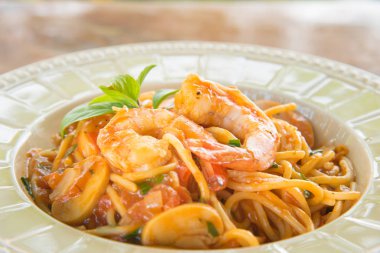 Karides ile makarna, leziz spagetti karides ile