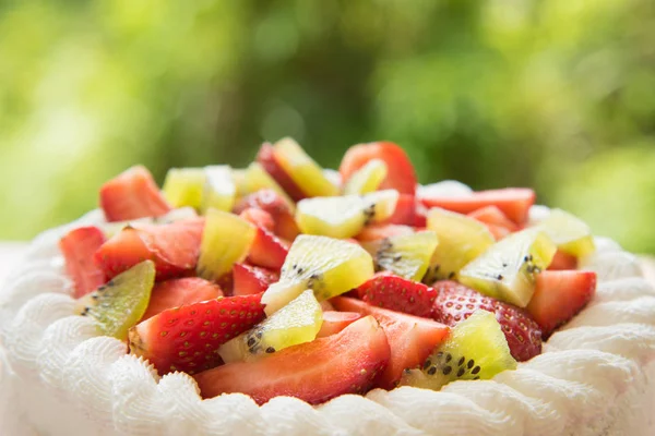 Torta di fragole e kiwi — Foto Stock