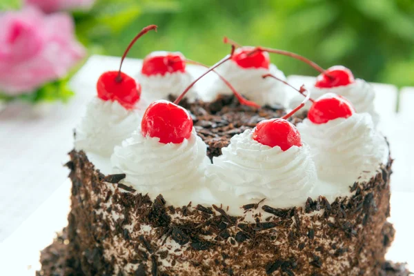 Black forest cake urządzone — Zdjęcie stockowe