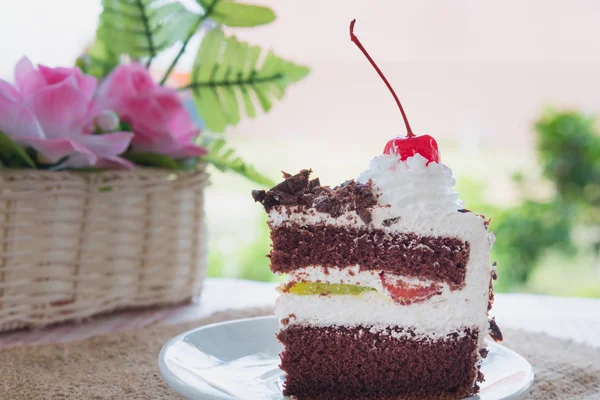 Black forest cake urządzone — Zdjęcie stockowe