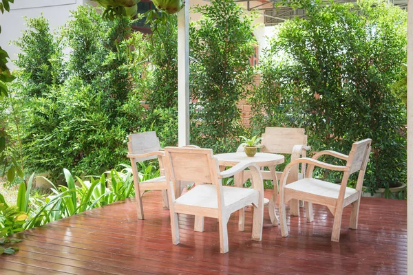 White Table and Chairs — Stock Photo, Image