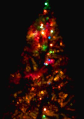 Noel ağacı ışıkları bulanık