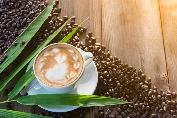 Kawa latte i kawa — Zdjęcie stockowe