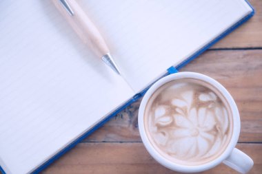 Kahve fincanı woodden tablo 