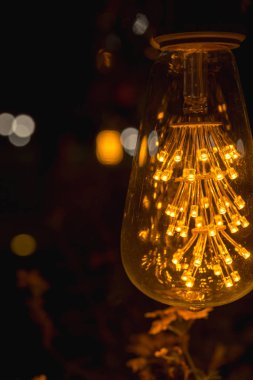 Vintage Ampuller ampul günün karanlık zamanında