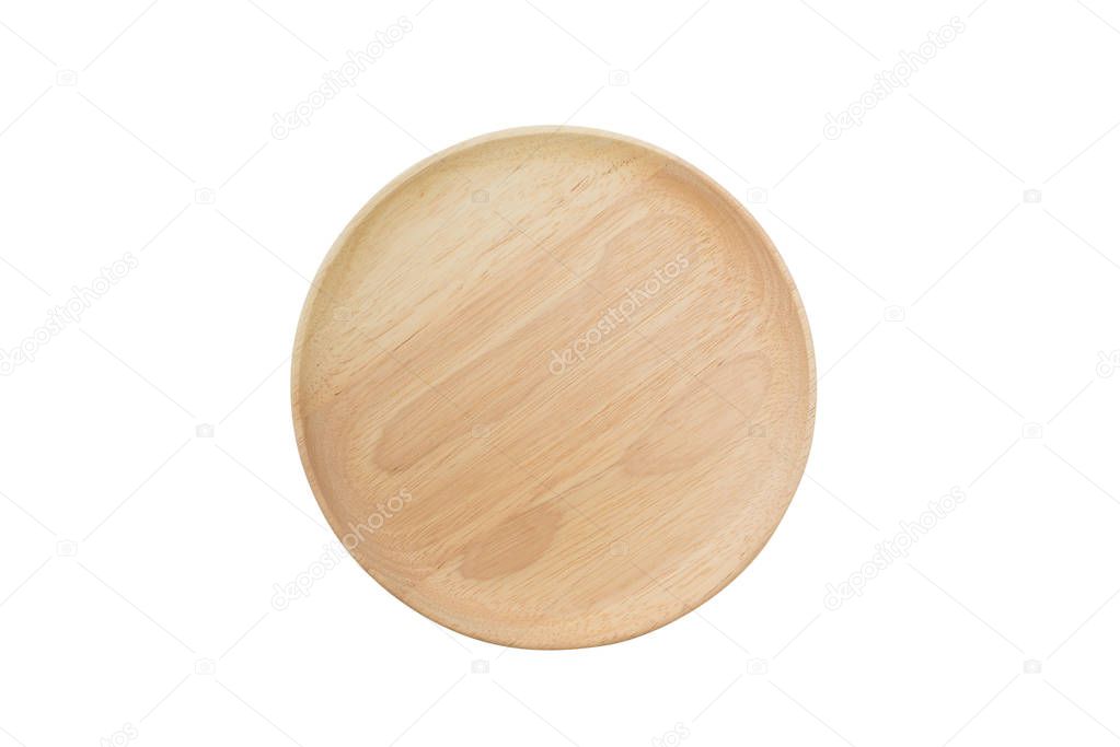 wood plate top view