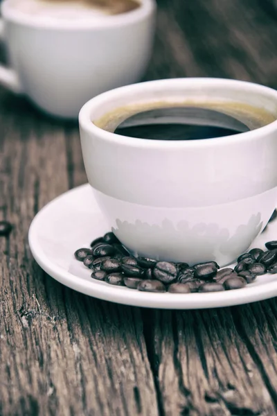커피 잔 과 콩 — 스톡 사진