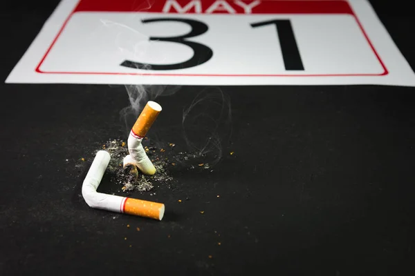 Концепція світ не день боротьби з тютюнопалінням — стокове фото