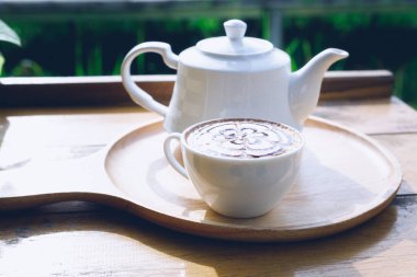 kahve fincanı kafeterya Salonu, kafede masada kahve tablo.