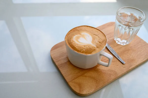 Coffee cup latte art — Stock Photo, Image