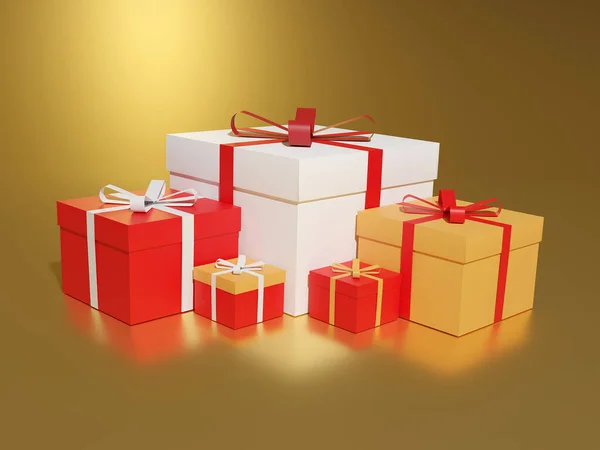 Big Pile Colorful Wrapped Gift Boxes Lots Presents Rendering Lots Royalty Free Stock Photos