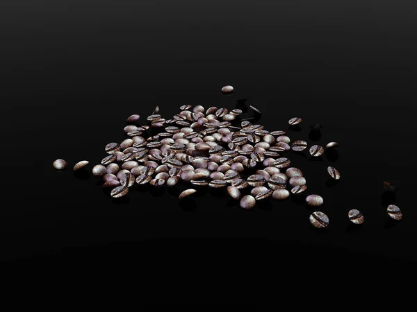 Coffee Beans Dark Background Rendering Coffee Beans Coffee Background — Stock Photo, Image