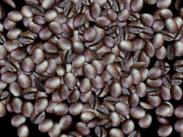 Coffee Beans Dark Background Rendering Coffee Beans Coffee Background — Stock Photo, Image