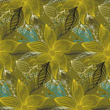 Çiçeklerle kusursuz desen