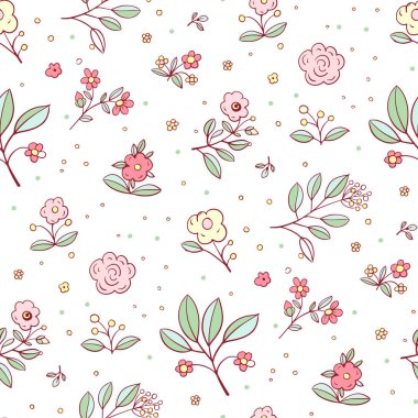 Çiçeklerle kusursuz desen