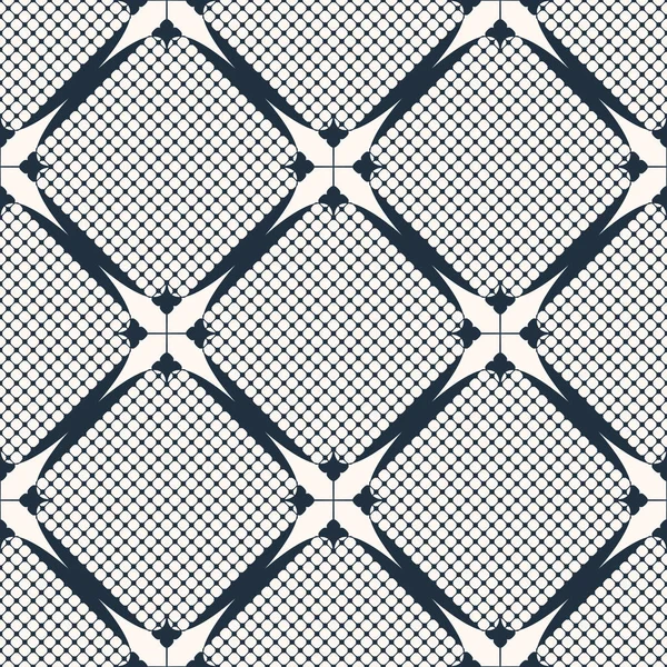 Ornement géométrique avec petite grille diagonale — Image vectorielle