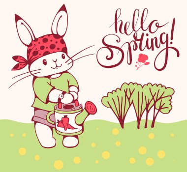 çizgi film Bunny ile sulama olabilir