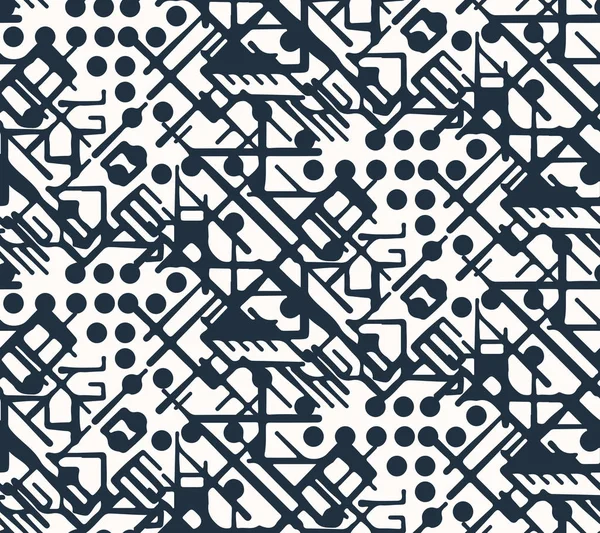 Muster mit Linien und Kreisen — Stockvektor
