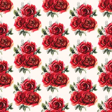 suluboya kırmızı Güllü desen