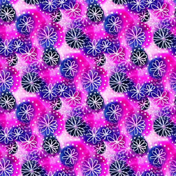 Akvarell virág mintával — Stock Fotó