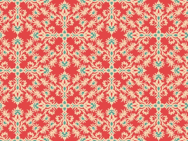 Motif d'ornement floral et géométrique — Image vectorielle