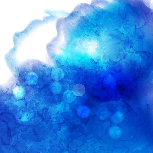 Fond bleu aquarelle — Image vectorielle