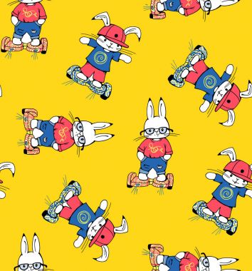 bunnies seamless modeli