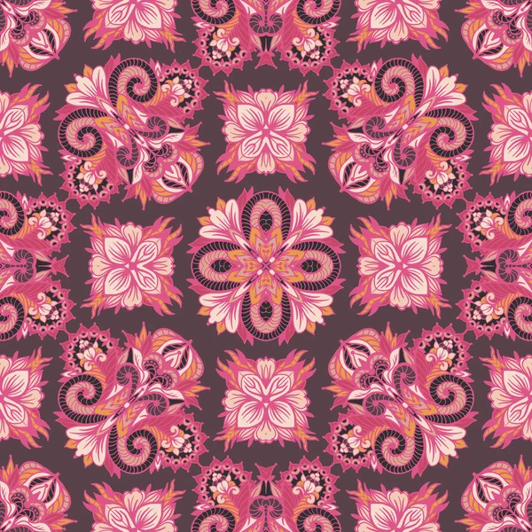 Modèle avec ornement floral — Image vectorielle