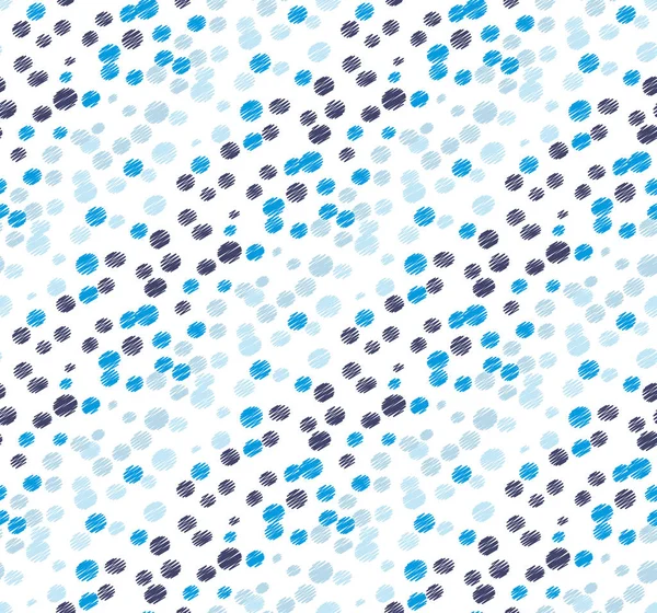 Hladký vzor s modrými kruhy — Stockový vektor