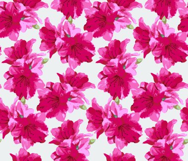 Kırmızı çiçekli kusursuz desen 