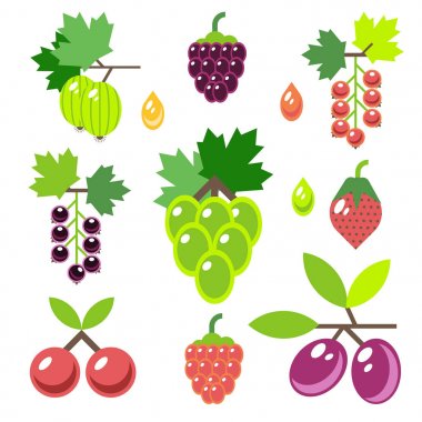 Parlak çilek kümesi