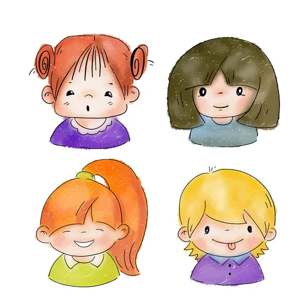 Children doodle style — Stock Vector