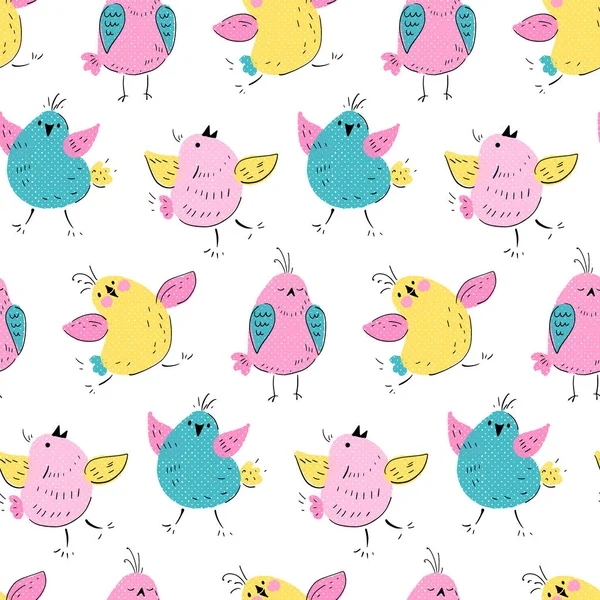 Birds Seamless pattern — Stock Vector