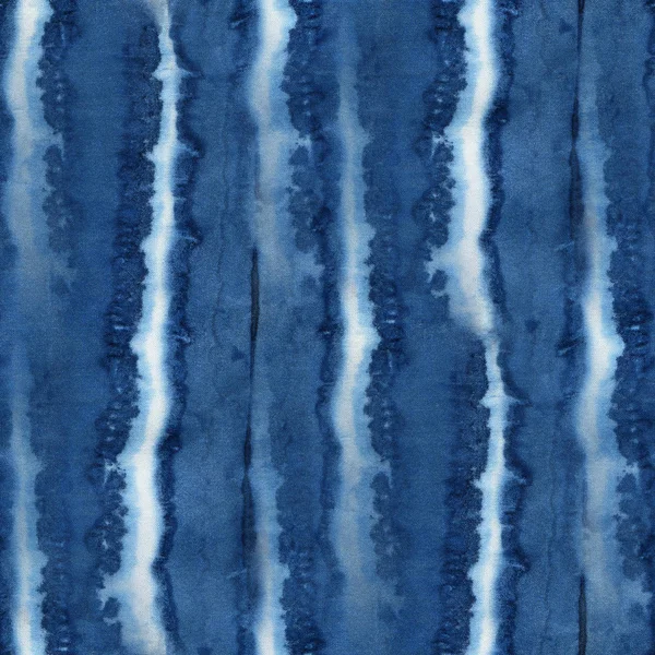 Handgetekende patroon van indigo kleur — Stockfoto