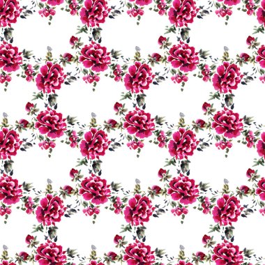 Suluboya çiçek deseni