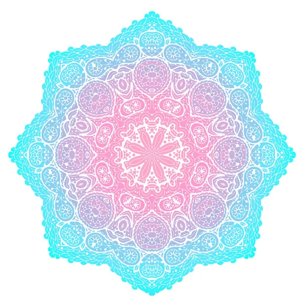 Blaues und rosa Mandala — Stockvektor