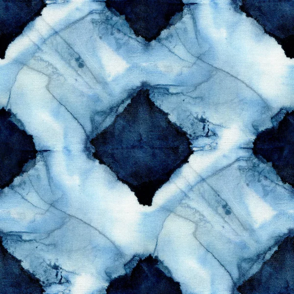 藍色の絞り染めのシームレス パターン — ストック写真