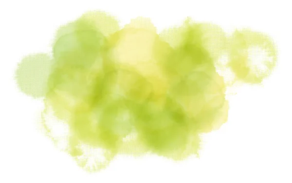 Zelené a žluté místo, akvarel — Stockový vektor