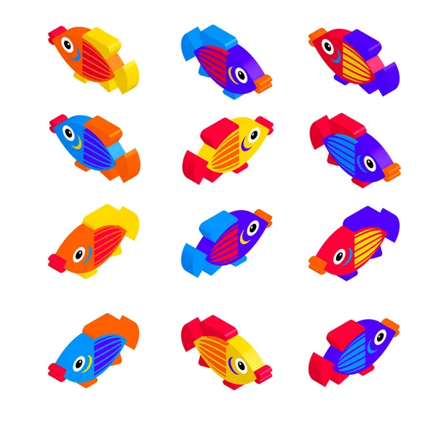 Fishes seamless pattern — Stock Vector