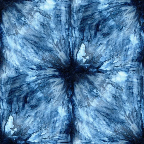 Tie-dye mönster av indigo färg — Stockfoto