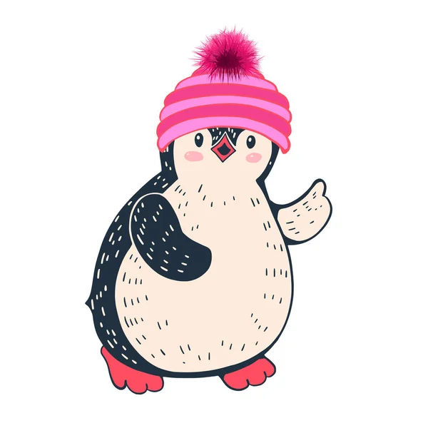 Vicces rajzfilm pingvin — Stock Vector