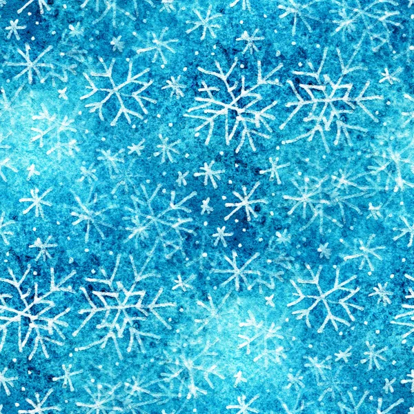 Naadloos patroon met sneeuwvlokken — Stockfoto